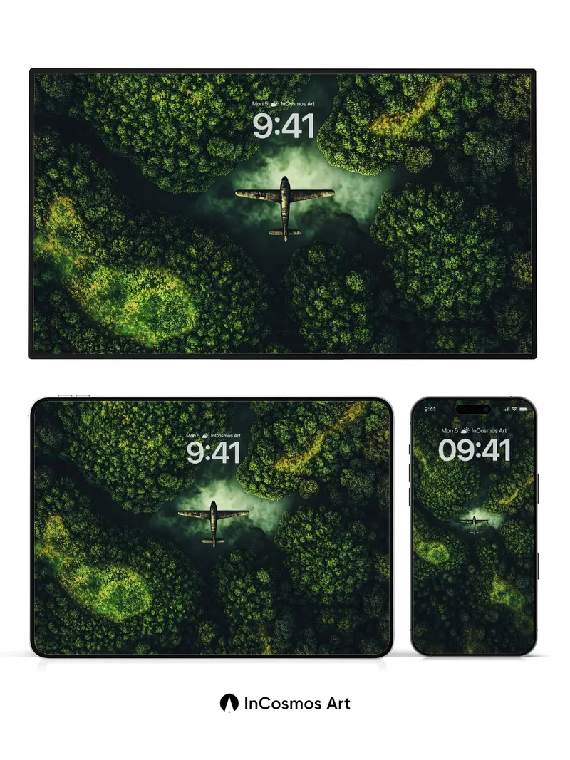 Midnight Canopy Wallpaper with Whispering Wings