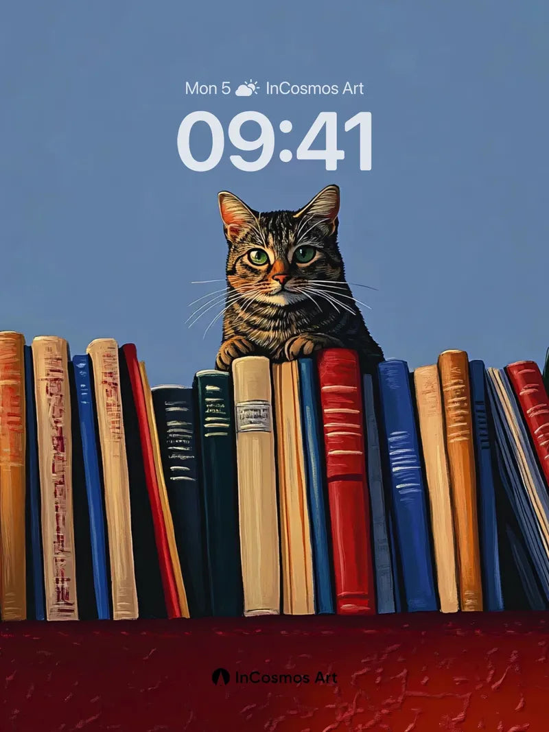 Whispering Library Wallpaper with Watchful Eyes wallpaper for iPhone, iPad & Mac