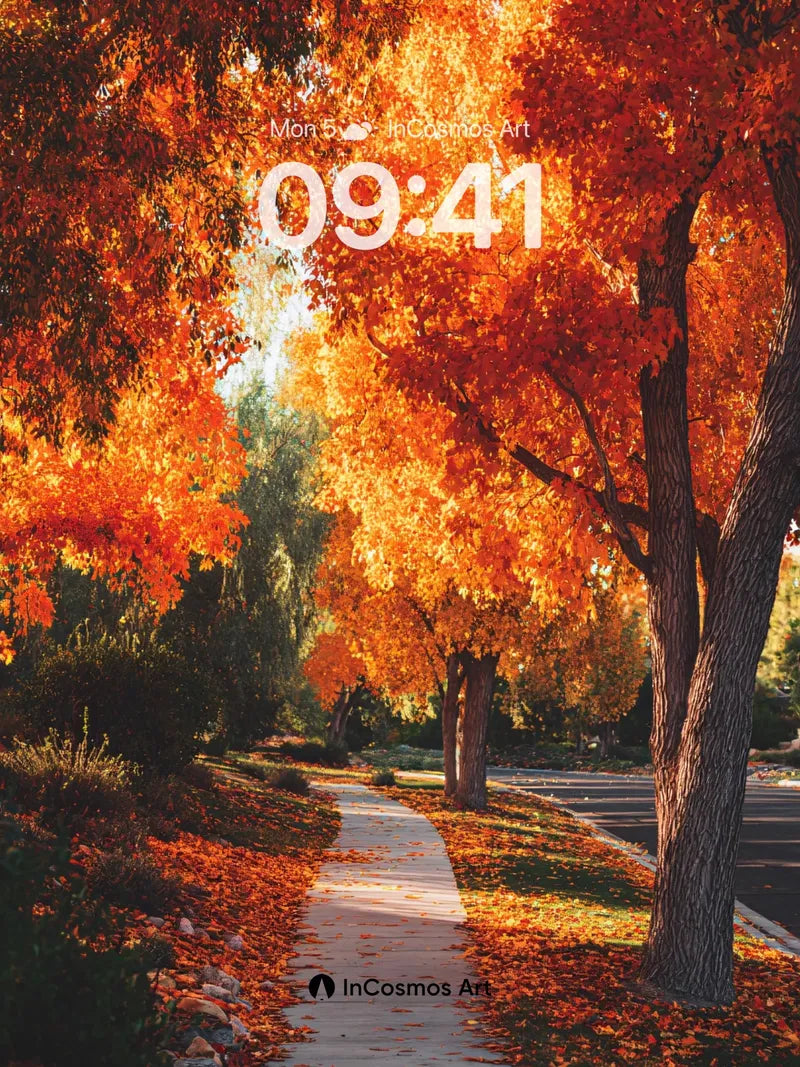 Autumn Hush Wallpaper with Golden Canopy