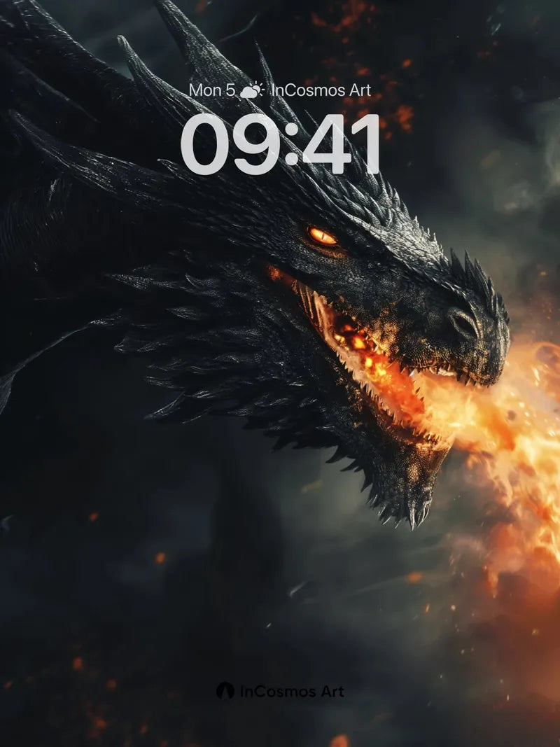 Ember-Whisper Dragon Wallpaper with Fiery Breath