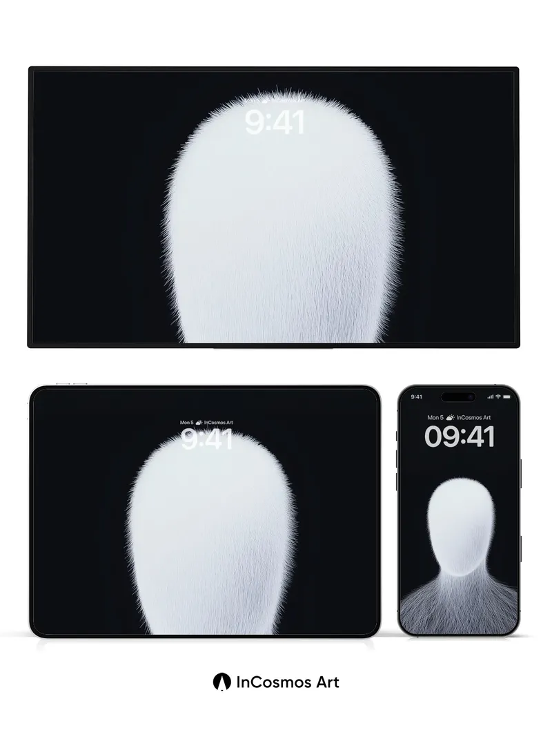 Silent Furred Light Wallpaper with Ghostly Presence