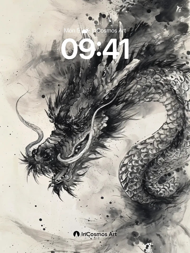 Inkstorm Dragon Wallpaper with Mythic Breath