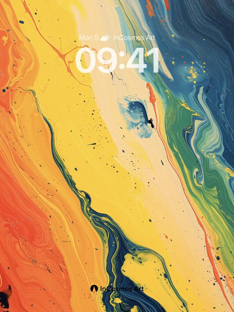 Luminous Flow Wallpaper with Cosmic Veins