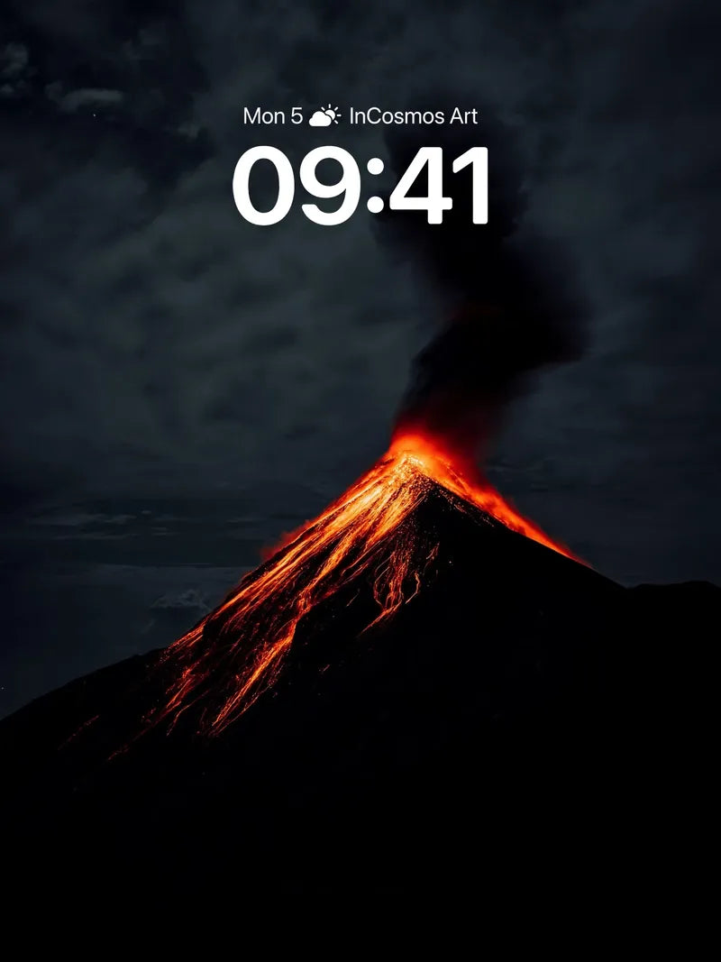Fiery Ascent Wallpaper with Volcanic Breath