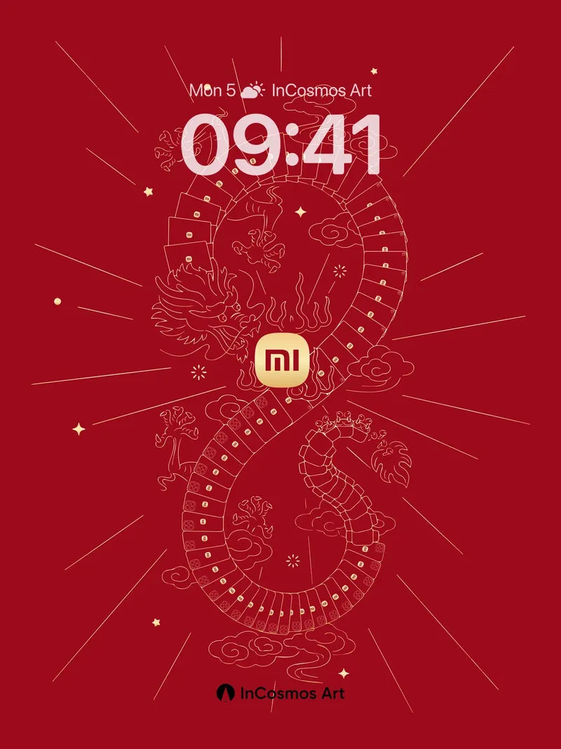 Dragon's Breath Wallpaper with Golden Circuitry