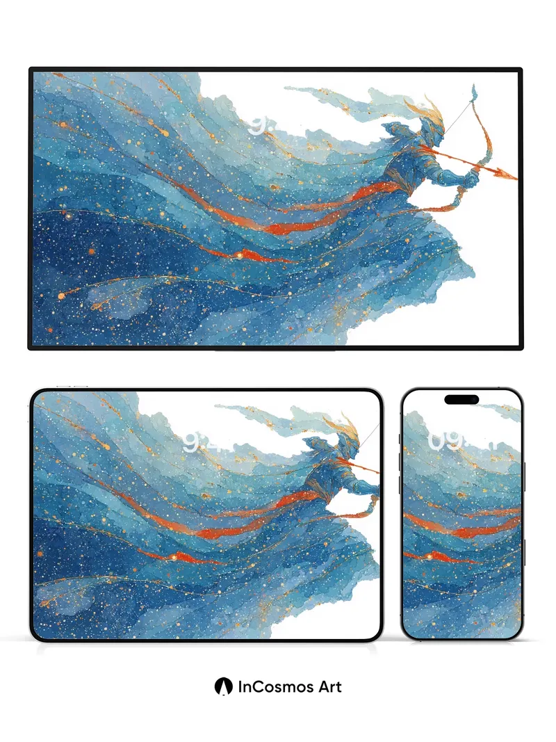 Stellar Archer Wallpaper with Cosmic Drift