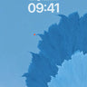 Serene Leaf Silhouette Wallpaper with Minimalist Blue Gradient wallpaper for iPhone, iPad & Mac
