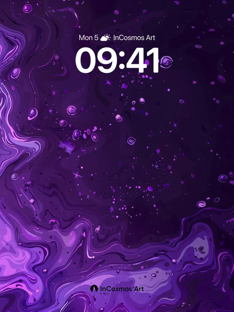 Lavender Nebula Wallpaper with Cosmic Swirls