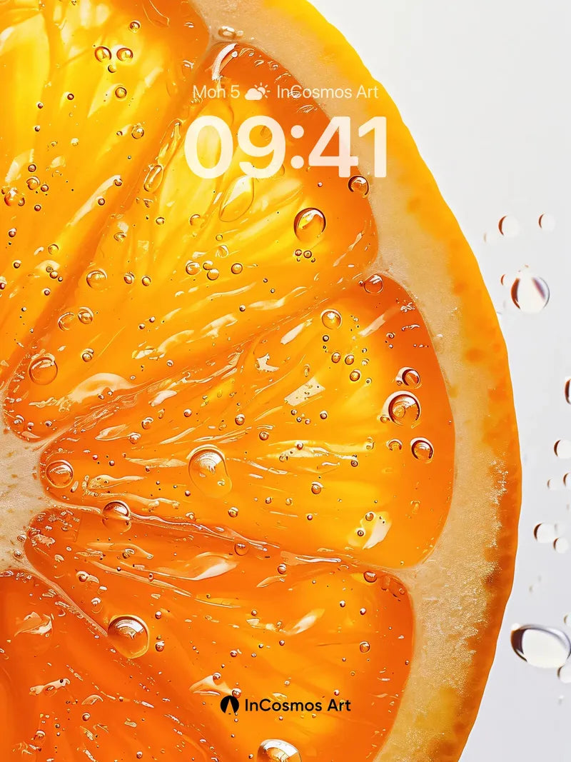 Citrus Pulse Wallpaper with Liquid Light
