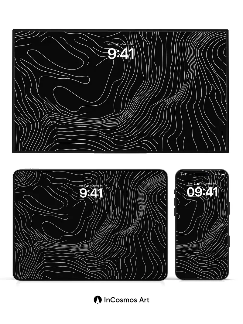 Silent Contour Wallpaper with Whispering Lines