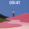 Serenity Path Wallpaper with Moonlit Figure wallpaper for iPhone, iPad & Mac