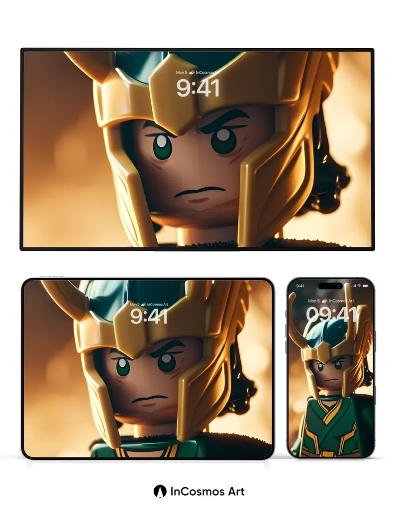 Golden Horned Shadow Wallpaper with LEGO Soul