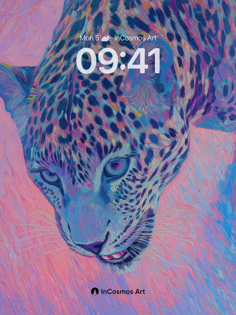 Electric Leopard Wallpaper with Neon Dreams