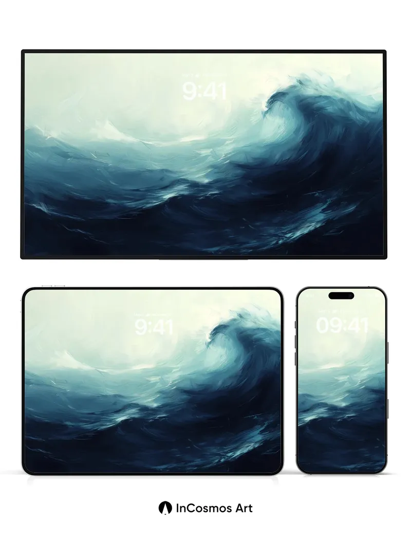 Storm Surge Wallpaper with Hokusai's Echo