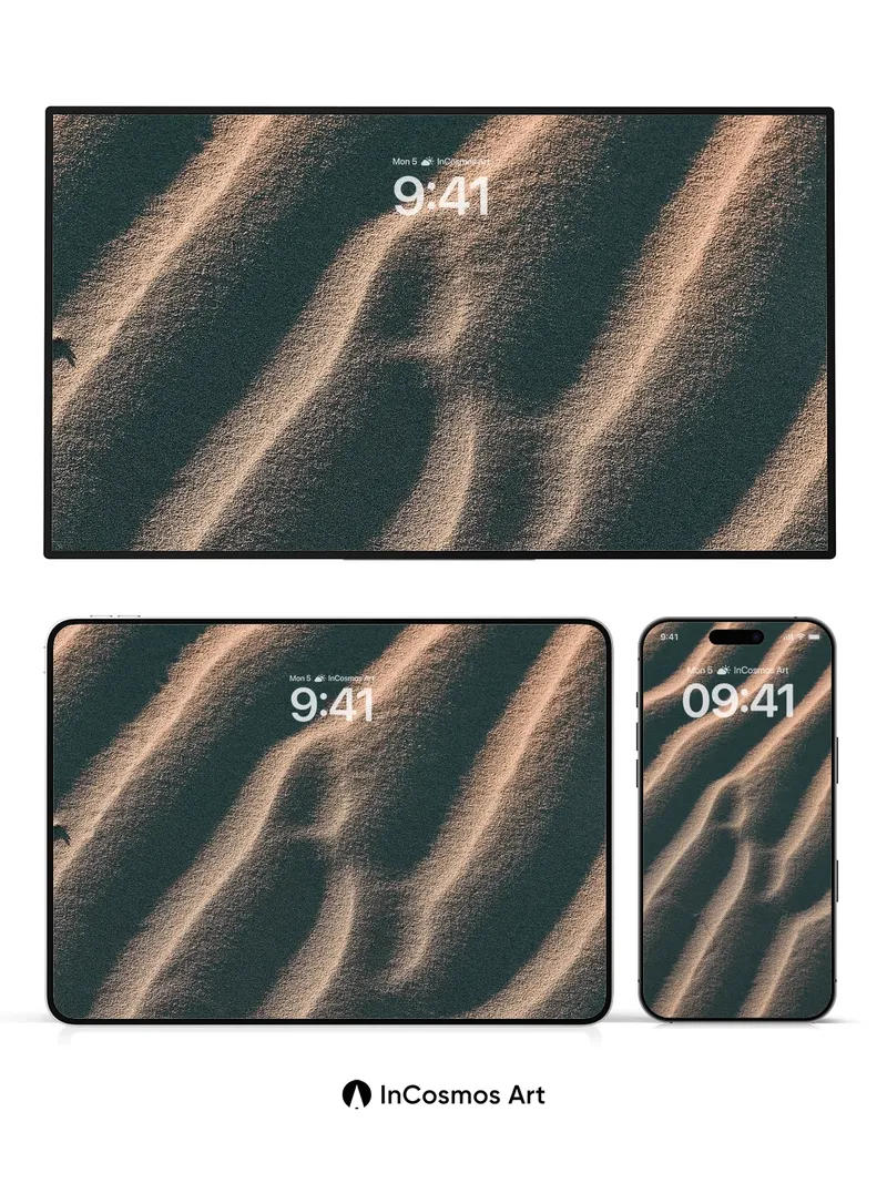 Serpentine Sand Wallpaper with Dune Shadows