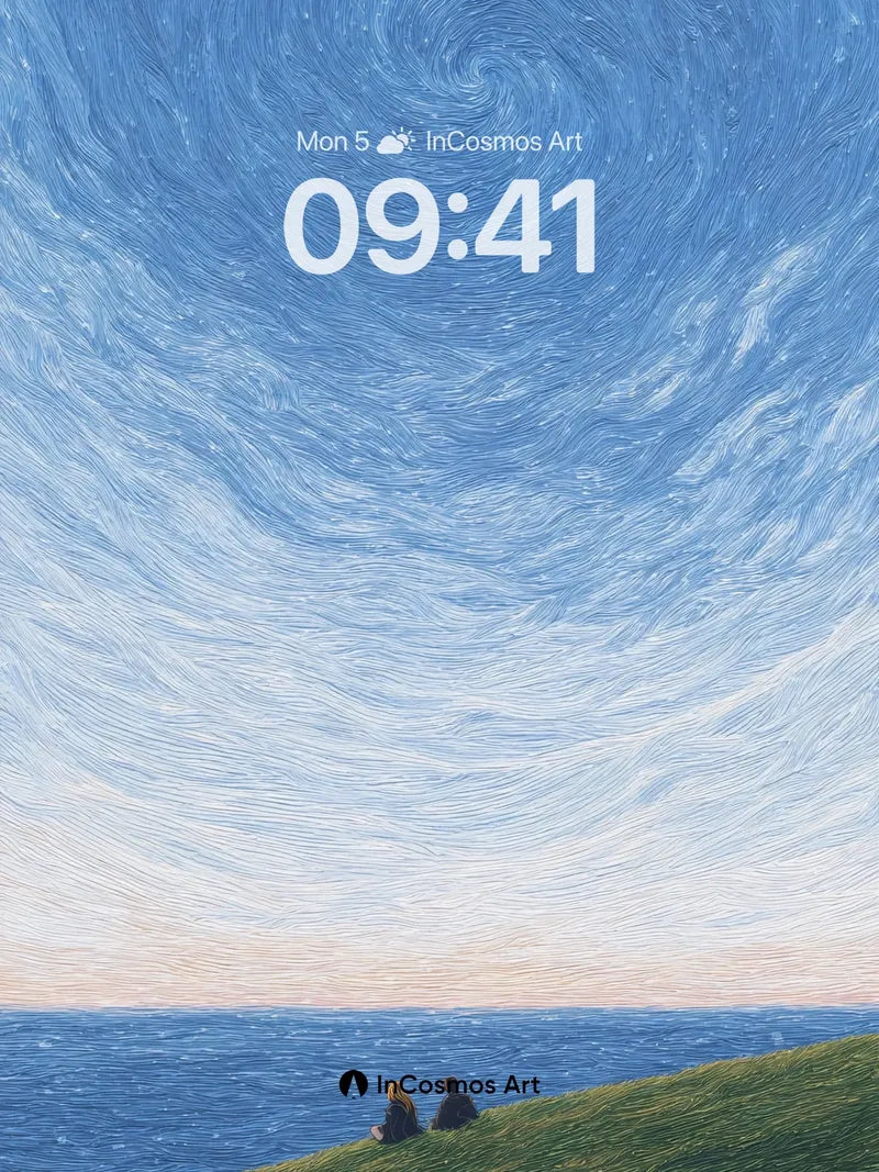 Whirlwind Sky Wallpaper with Starlit Embrace wallpaper for iPhone, iPad & Mac