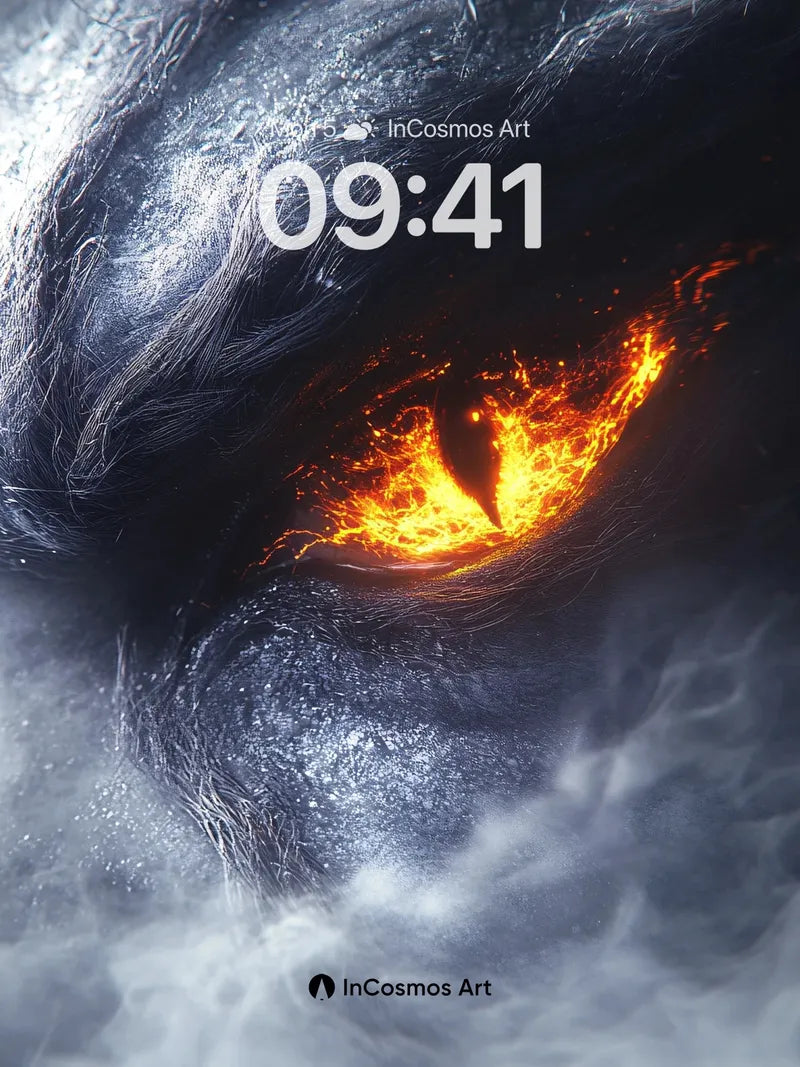 Fiery Gaze Wallpaper with Smoldering Depths