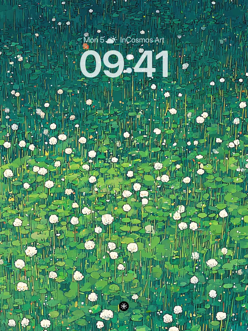 White Clover Field 4K Wallpaper for iPhone Lock Screen wallpaper for iPhone, iPad & Mac