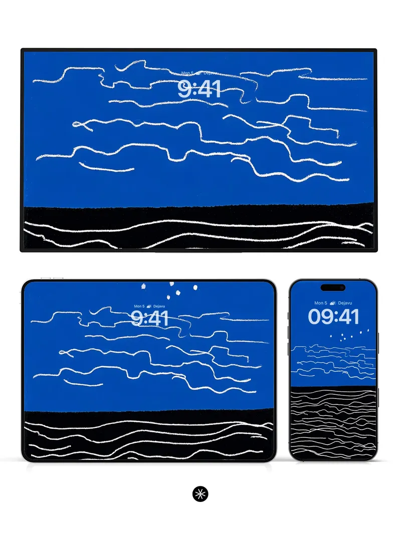 Celestial Waves Abstract Wallpaper