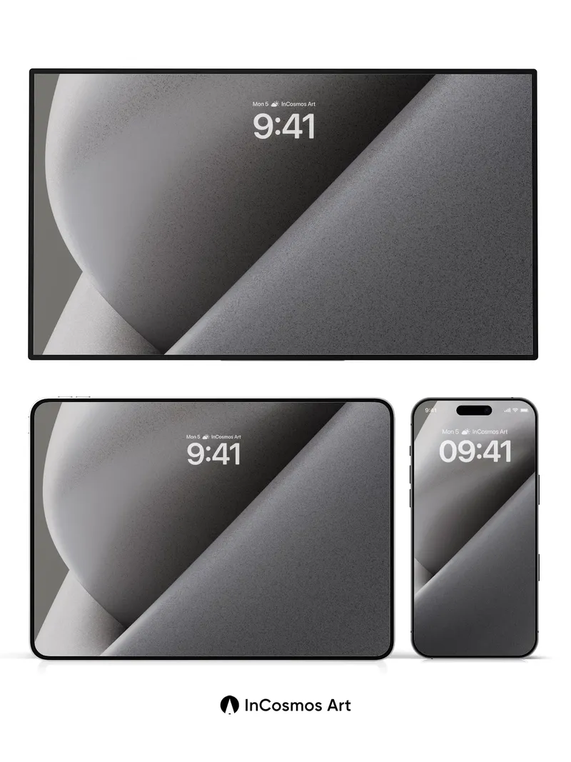 Satin Hush Wallpaper with Shadowed Curves