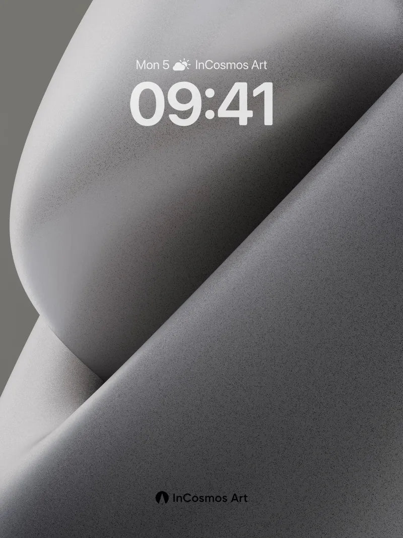 Satin Hush Wallpaper with Shadowed Curves