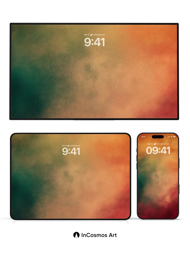 Crimson Haze Wallpaper with Ethereal Swirls