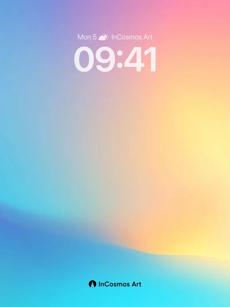 Spectral Horizon Wallpaper with Liquid Light