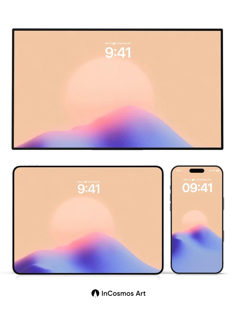 Serene Horizon Wallpaper with Soft Light Gradient