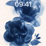 Indigo Whisper Wallpaper with Ink Bloom wallpaper for iPhone, iPad & Mac