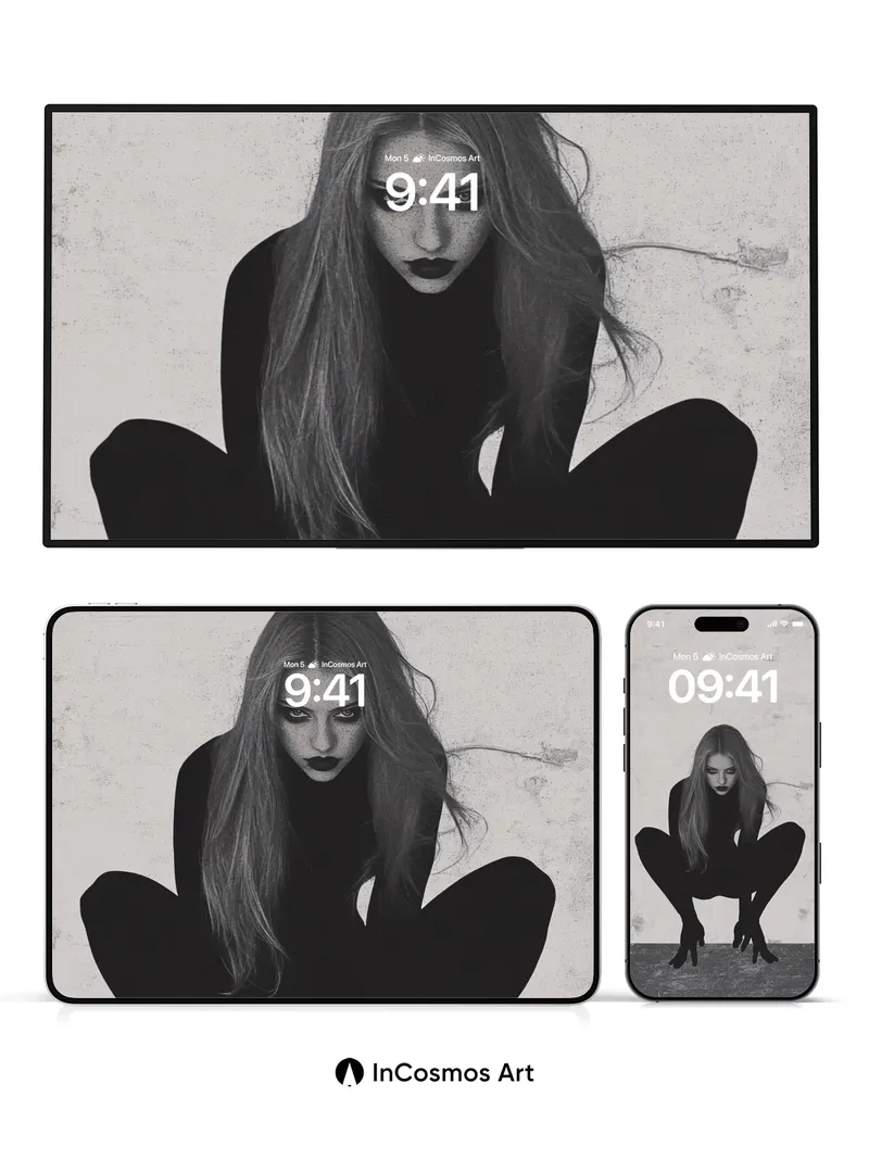 Shadow Crouch Wallpaper with Textured Grime