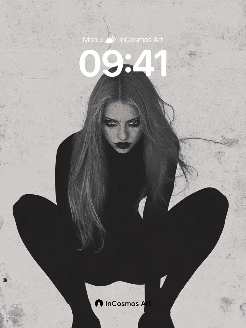 Shadow Crouch Wallpaper with Textured Grime