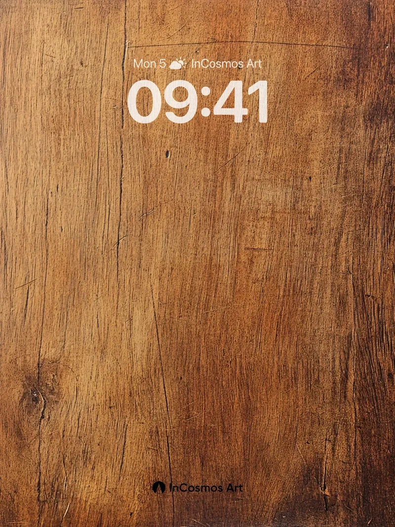 Warm Embrace Woodgrain Wallpaper with Ancient Lines