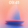 Serene Sailboat Wallpaper with Gradient Hues wallpaper for iPhone, iPad & Mac