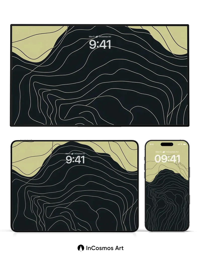 Silent Contour Wallpaper with Woven Lines