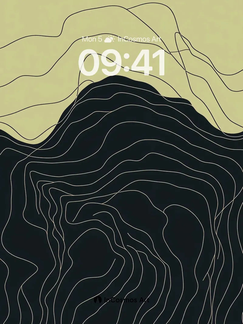 Silent Contour Wallpaper with Woven Lines