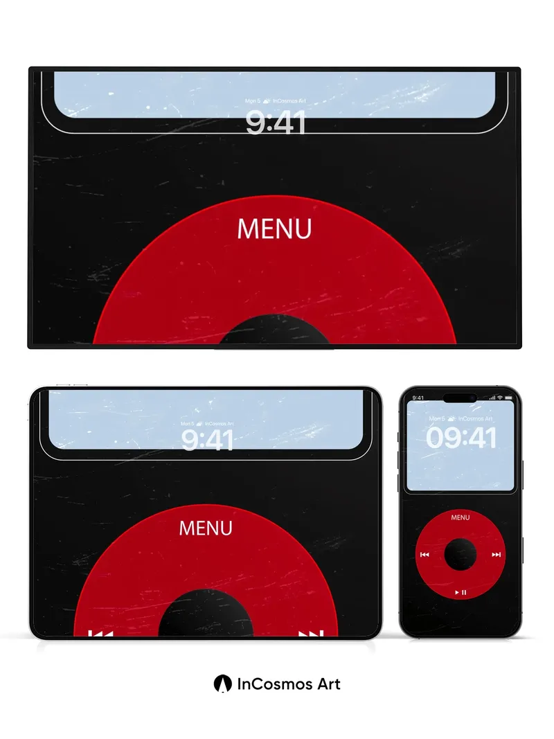 Nostalgic Echo Wallpaper with Scratched Screen