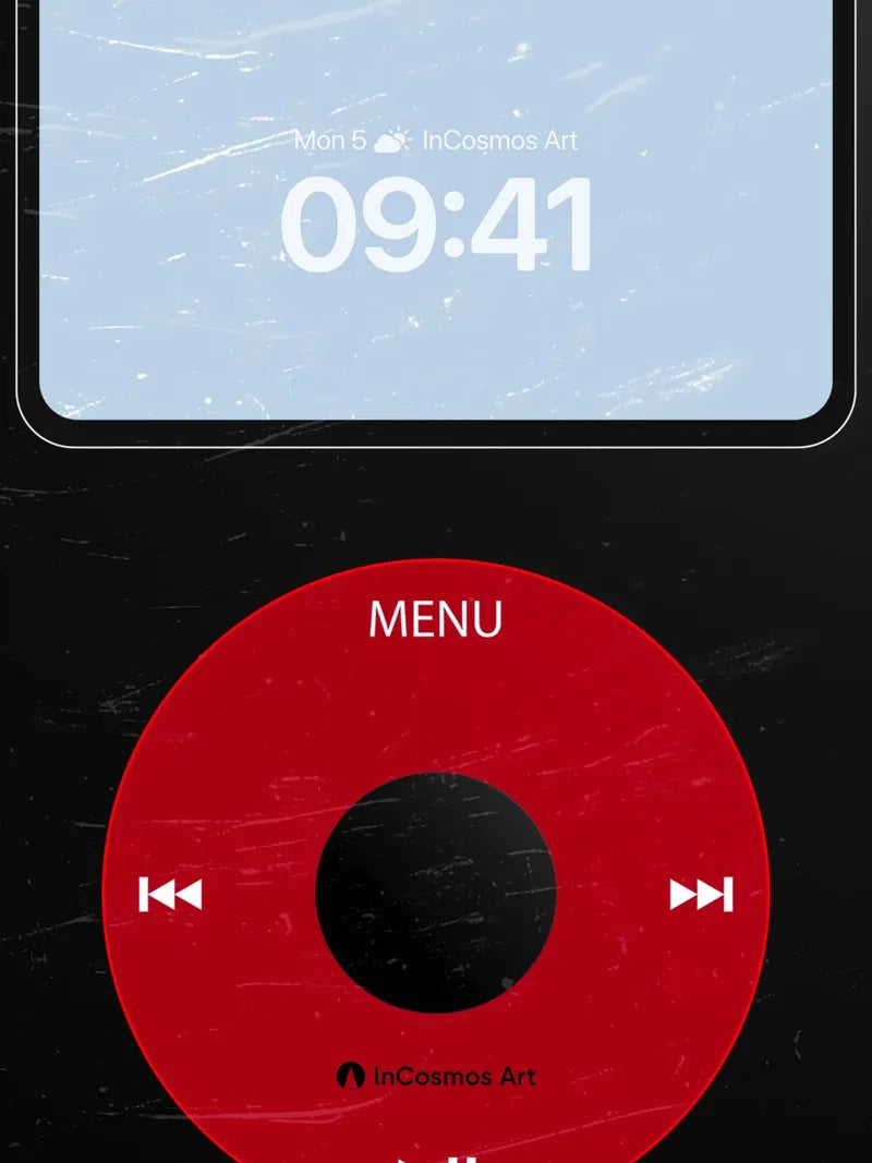 Nostalgic Echo Wallpaper with Scratched Screen