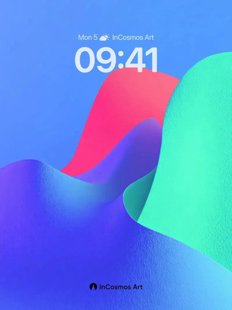 Luminous Wave Wallpaper with Breathable Color