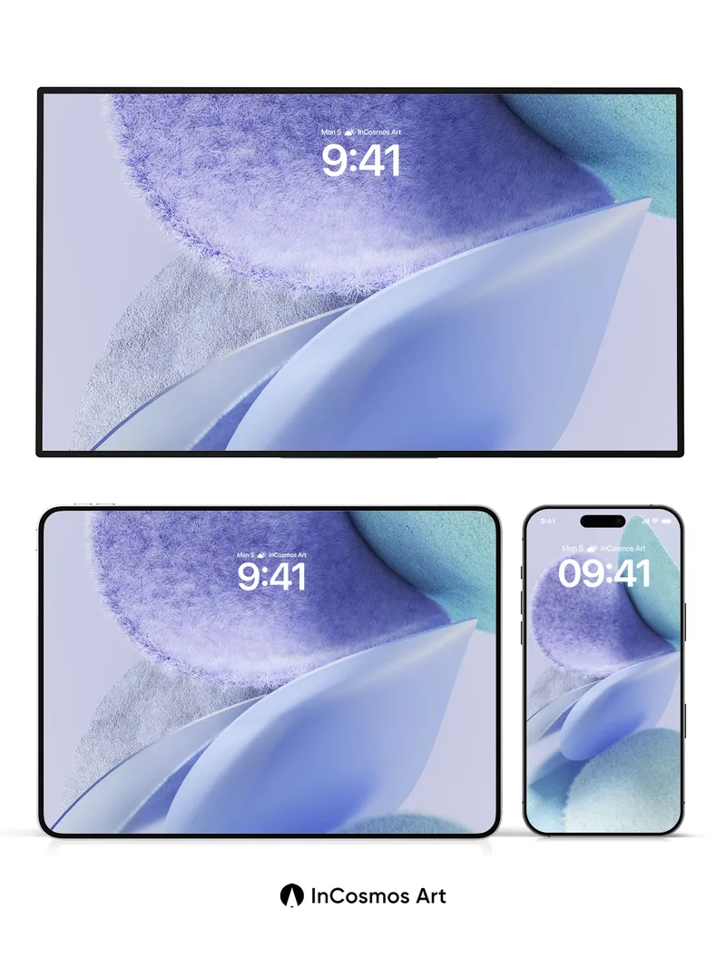 Soft Hush Wallpaper with Fuzzy Light Petals