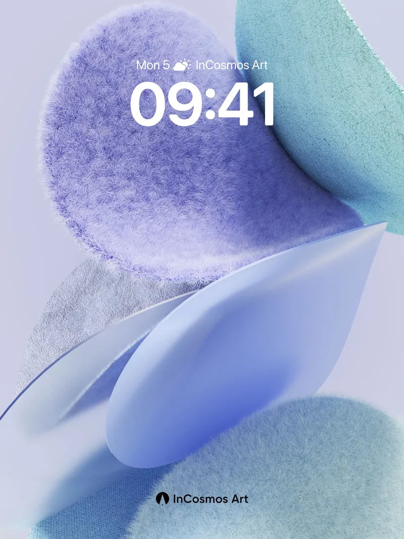 Soft Hush Wallpaper with Fuzzy Light Petals