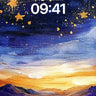 Starry Horizon Wallpaper with Golden Constellations wallpaper for iPhone, iPad & Mac