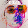Neon Pulse Portrait Wallpaper with Electric Lines wallpaper for iPhone, iPad & Mac