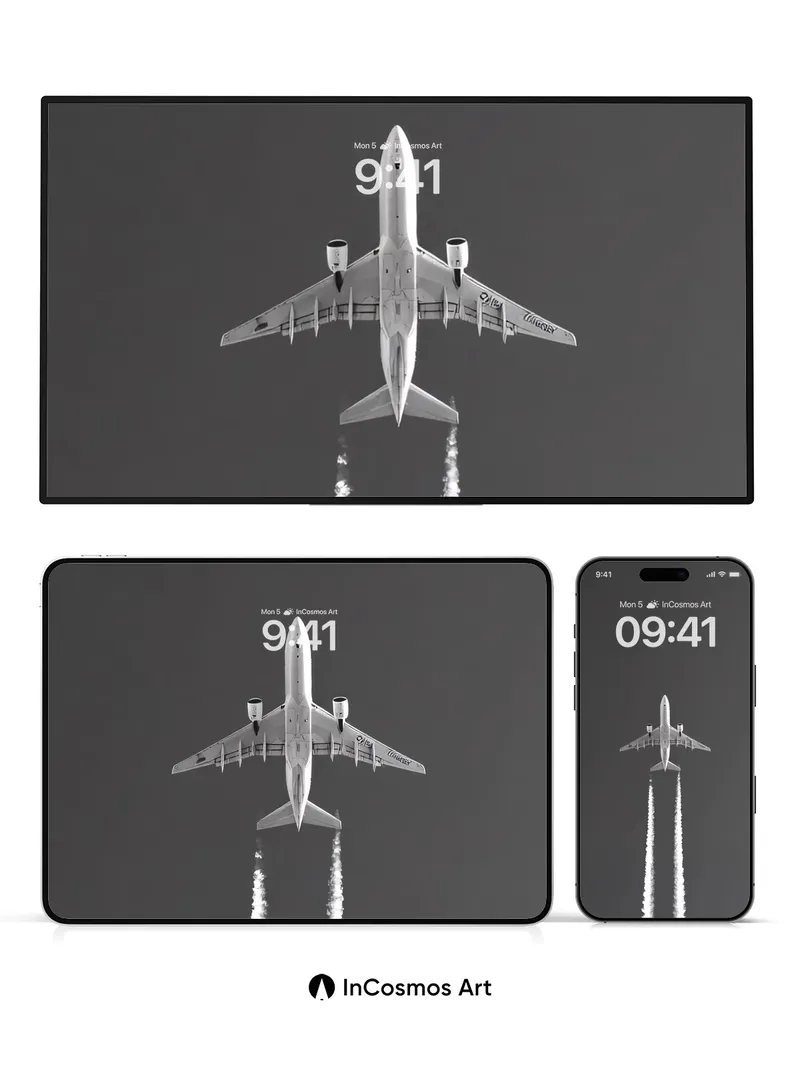 Skyward Pulse Wallpaper with Contrail Echo