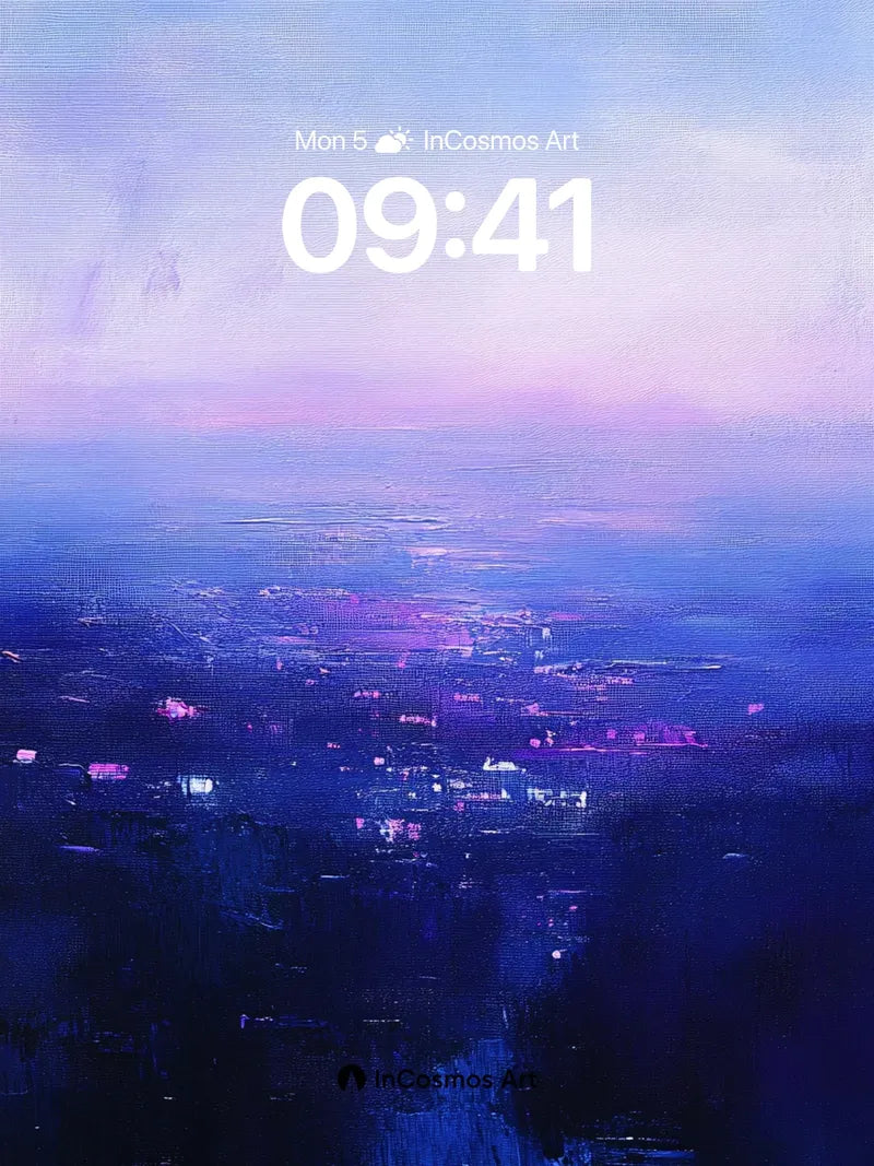 Midnight Mirage Wallpaper with Neon Haze