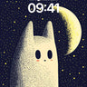 Starry Whisker Wallpaper with Moonlit Silhouette wallpaper for iPhone, iPad & Mac