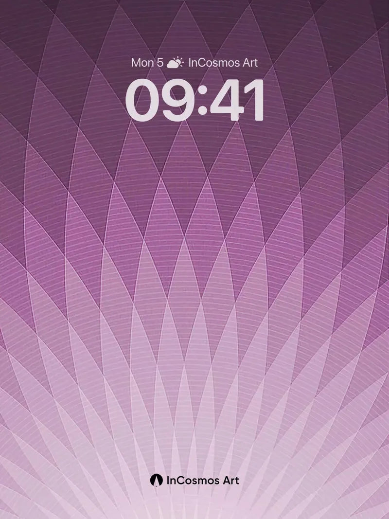 Luminous Fan Wallpaper with Geometric Radiance