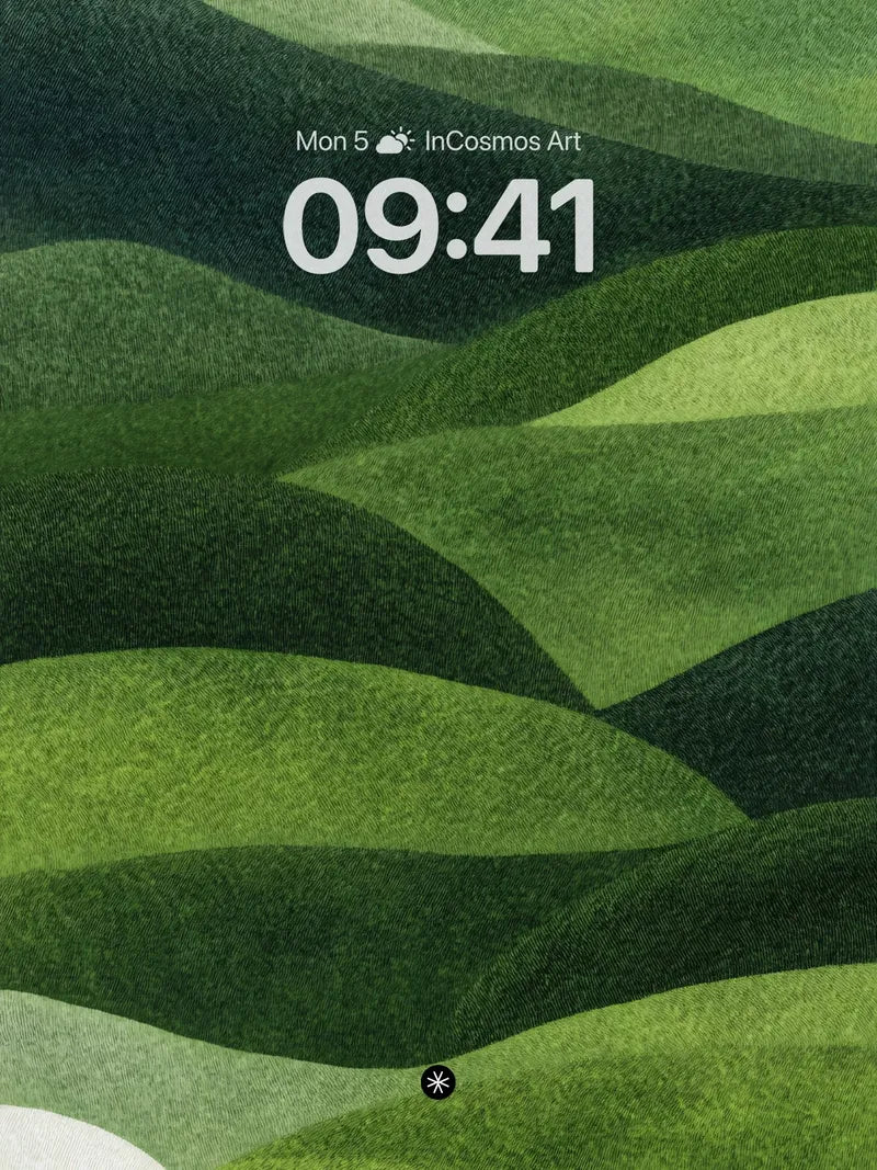Serene Gradient Hills Wallpaper with Textured Flow wallpaper for iPhone, iPad & Mac