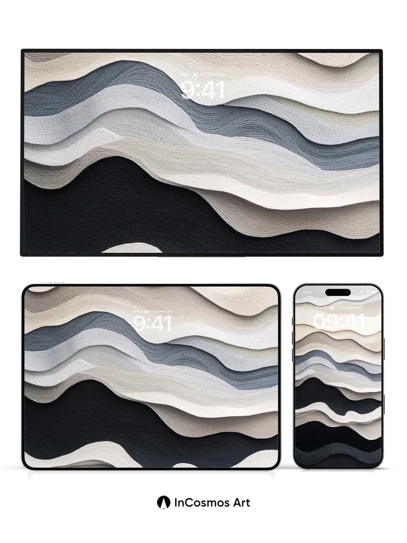 Sculpted Shadow Wallpaper with Breathable Lines