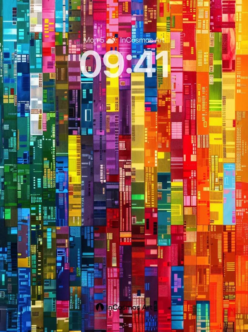 Neon Circuitry Wallpaper with Pulse Light