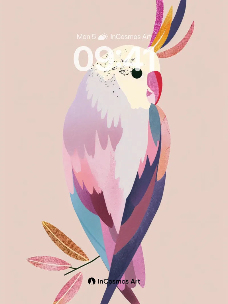 Whispering Feather Wallpaper with Soft Crest